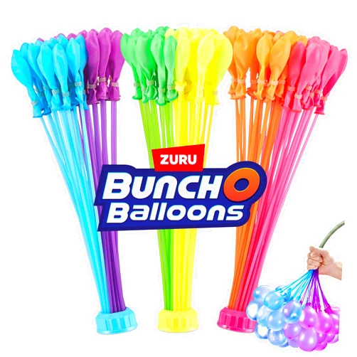 Bunch O Balloons Tropical Party by ZURU, 100+ Rapid-Filling Self-Sealing Tropical Colored Water Balloons for Outdoor Family, Friends, Children Summer Fun (3 Count)