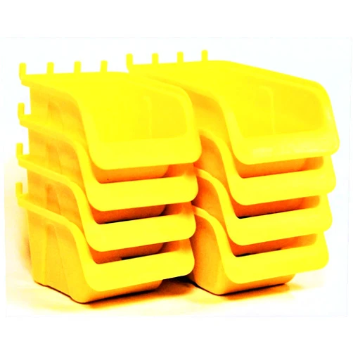 WallPeg Peg Board Bin Kit - Kit PB-4 - Pegboard Accessories for Garage Storage & Tool Organizer - Workbench Bins Pegboard Accessories
