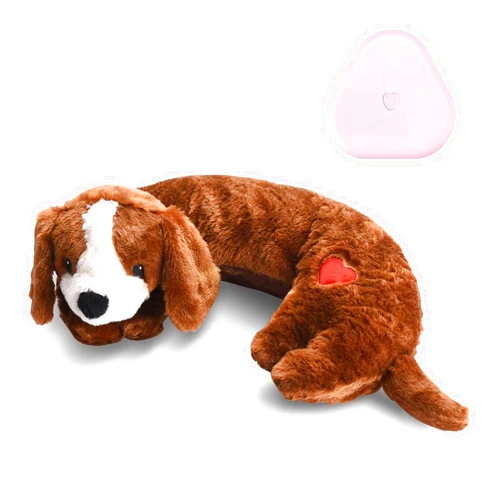 Moropaky Heartbeat Toy Puppy Heartbeat Stuffed Animal Heartbeat Plush Toy for Puppy, Dog Heartbeat Toy for Pet Anxiety Relief Behavioral Sleep Aid Crate Kennel Training Puppy Cuddly Comfort Toy…