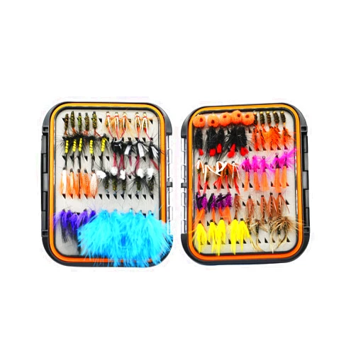 ALICHINO Fly Fishing Flies Kits Wet & Dry Trout Flies Sets, Fly Fishing Gear Fly Tying Materials Kit with Fly Box