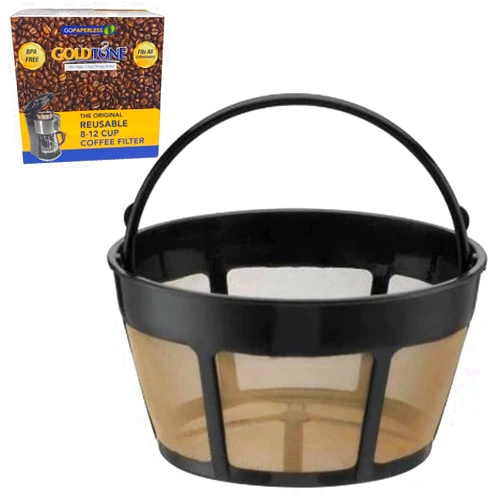 GOLDTONE Brand Reusable 8-12 Cup Basket Coffee Filter fits Cuisinart Coffee Makers and Brewers. Replaces your GTF-B Cuisinart Reusable Basket Coffee Filter - BPA Free (1)