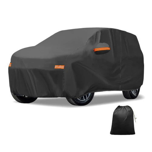 X AUTOHAUX Car Cover Outdoor Waterproof Sun Rain Snow Hail Protection with Left Side Door Zipper 210D-PU for Volvo XC40