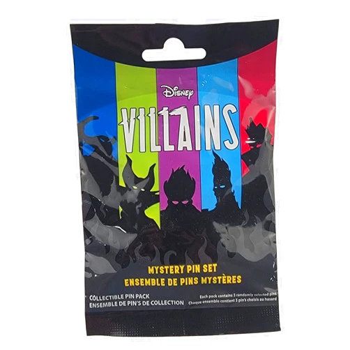 Disney Pin - Villains Mickey Mouse Icons - Mystery Pouch - 5 Pin Pack