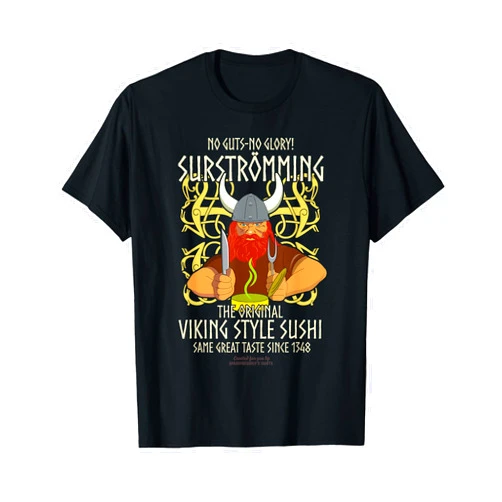 Spassprediger's Iconic Surströmming Merch Surströmming Viking Sushi Funny Statement About Surströmming T-Shirt