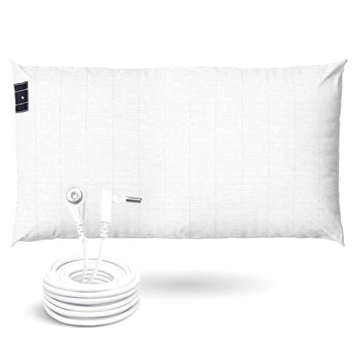 GroundLuxe Organic Grounding Pillowcase in Light Gray - Queen Size