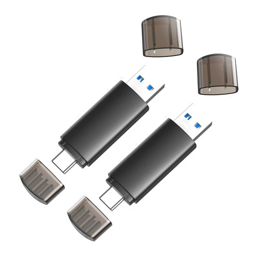 JOIOT 64GB USB C Flash Drive Dual USB 3.0 Flash Drive Type C + USB A Portable Type-C Flash Drive 2-in-1 USB-C Thumb Drive for Smartphone Tablet Computer Mac iPhone 16 (2packs)