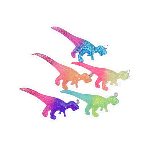 Bare_Pifavor 15Pcs 52*20mm Catoon Dinosaur Charms Flatback Resin Cabochon Charms Jewelry Making Accessories DIY Findings Handmade Crafts Supplies Charms Fit Necklace Pendants, Bracelet, Earrings, Phone Hanger, Car Decoration Hanger