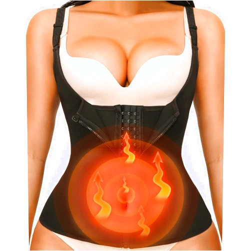 YADIFEN Waist Trainer for Women,Zipper Corset Body Shaper for Tummy Control Neoprene Cincher Sweat Sauna Vest Tank Top