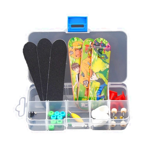 RemeeHi DIY Fingerboard with Nuts Trucks Tool Kit Basic Bearing Wheels Packaged in Box