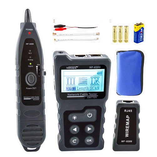 NOYAFA Advanced Network Cable Tester With PoE& NCV & Lamp For CAT5e/CAT6/CAT6a, Multifunction Wire Tracker Cable Tester For Tracker Underground Telephone Line Finder Home Repair