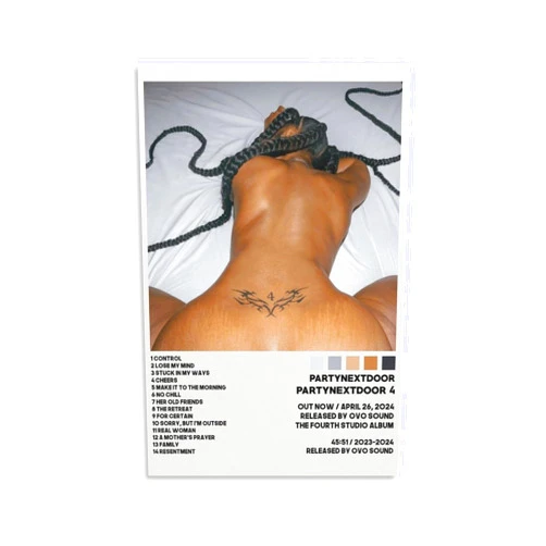 BCGTOSGF Partynextdoor Partynextdoor 4 1 Canvas Poster Wall Decorative Art Painting Living Room Bedroom Decoration Gift Unframe-style08x12inch(20x30cm)