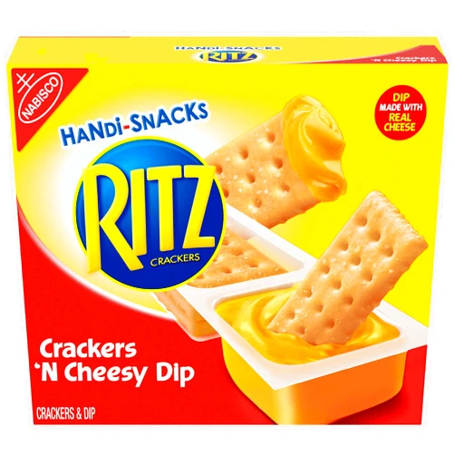 RITZ Handi-Snacks Crackers and Cheese Dip, 6 - 0.95 oz Packs