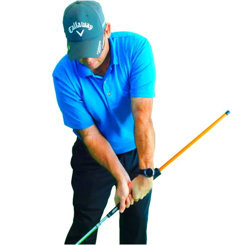 Anti-Flip Stick; Impact Golf Swing Training Aid | Teaches Proper Impact & Swing Plane | Golf Swing Trainer | Golf Chipping Practice Aid