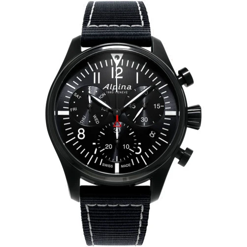 Alpina Men's Startimer Pilot Chronograph Swiss Quartz Watch, Sapphire Crystal, 42mm