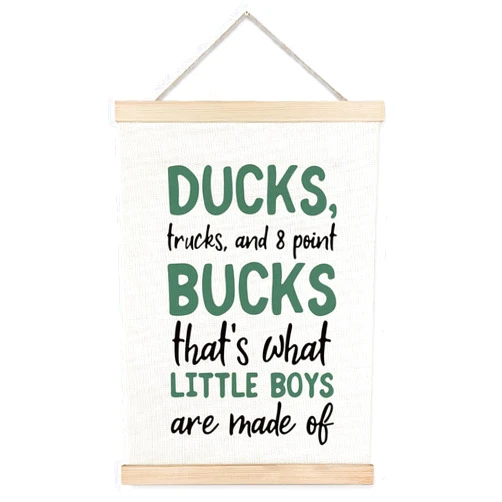Supwhd Boys Room Decor, Ducks Trucks and 8 Point Bucks Poster Hanger Frame, Boy Nursery Wall Decor for Toddler Little Boy Kids Room Playroom Nursery, 12x16 Inches