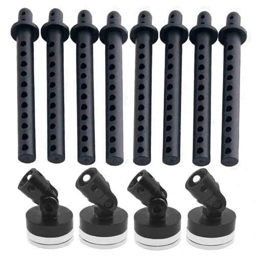Share Goo 4PCS RC Magnetic Body Post,Alloy Magnetic Stealth Invisible Body Shell Mount Column & 8PCS 68mm Plastic Body Post RC Car Shell Holder Mounts