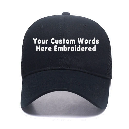 SW&IM Custom Snapback.Embroidered.Womens Ponytail Messy High Bun Mesh Trucker Hats Baseball Ponycaps