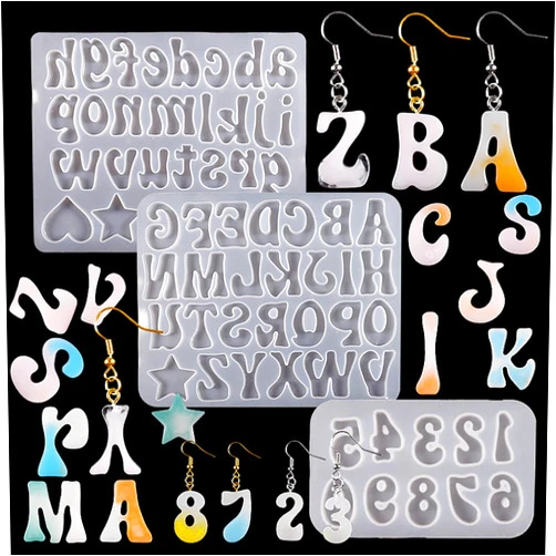 ESEDAGE 3 Pack Mini Letter Mold Alphabet Mold Letter Resin Mold Alphabet Resin Casting Mold Soap Making Molds Silicone Mold for Candle Home Decorate Mold Candle Making Mold 3D Animal Mold