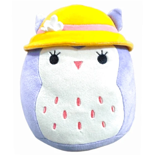 Squishmallows Holly The Owl with Bucket Hat, 5 inch Plush