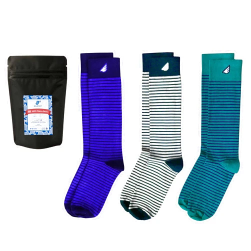 Boldfoot Socks Mens Premium Quality Dress Socks Fun Stripe Colorful Happy, 3-pack, American-made