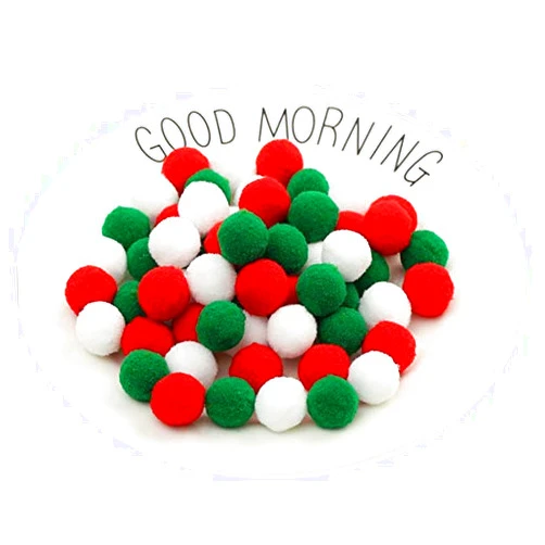 YYCRAFT 200pcs Craft Pom Poms Balls for Hobby Supplies and DIY Creative Crafts Decorations(20mm,Christmas Colors)