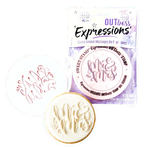 AmyCakes Sweet Stamp by AmyCakes Outboss Plastic Expression Stamp, Mr & Mrs
