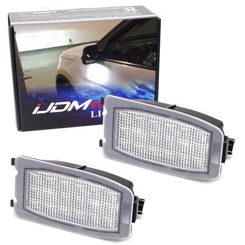 iJDMTOY White LED Under Side Mirror Puddle Lights Compatible With Land Rover Range Rover, Range Rover Sport, LR2 LR3 LR4, (Powered by 18 pcs White SMD LED Lights)