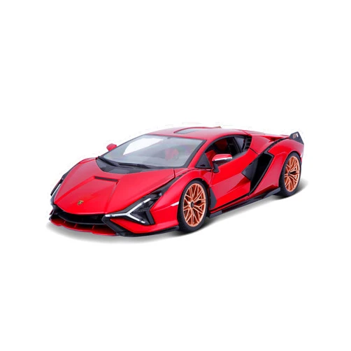 Bburago Lamborghini Sian FKP 37 Red with Copper Wheels 1/18 Diecast Model Car by Bburago 11046