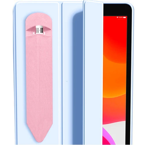 SIXFU Pencil Holder Compatible with Apple Pencil Pro/ 2nd Generation/ 1st Generation/USB-C Pencil, Adhesive Elastic Sleeve Pocket for iPad Pencil and Multiple Types Stylus Pen (Pink)
