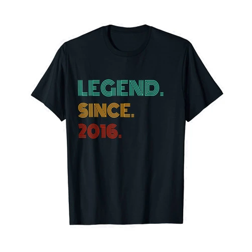 Retro Birthday Smart 8 Years Old Legend Since 2016 8th Birthday T-Shirt