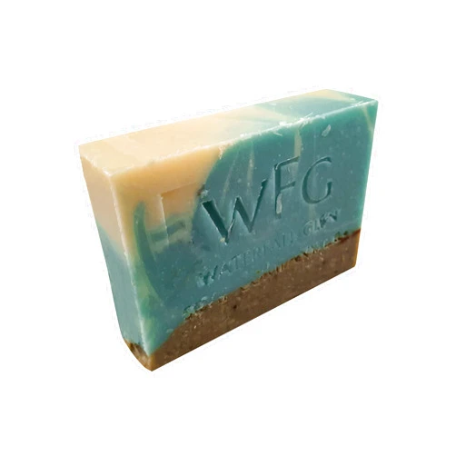 WFG WATERFALL GLEN SOAP COMPANY, LLC. SHARE THE GOODNESS WFG WATERFALL GLEN SOAP COMPANY, LLC, Summer Prairie bath soap, lavender and wild flower aroma, enriched with cocoa butter