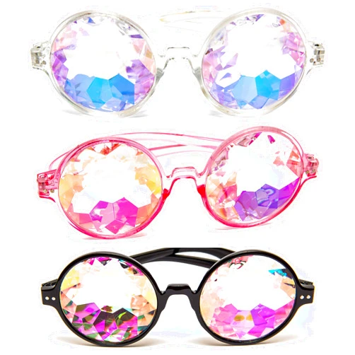 SoJourner Bags Kaleidoscope Glasses - Trippy Psychedelic Rave Goggles - Funky Prism Glasses For Raves - Festival Accessories