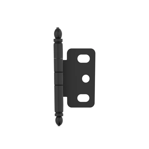 Amerock | Cabinet Hinge | 3/4 in. (19 mm) Door Thickness | Full Inset | Full Wrap | Ball Tip | Matte Black | Kitchen Cabinet Door Hinge | Single Hinge | Functional Hardware, 2.5