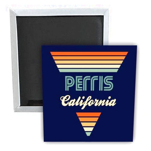 R and R Imports Perris California 2.5 x 2.5-Inch Fridge Magnet Retro Design