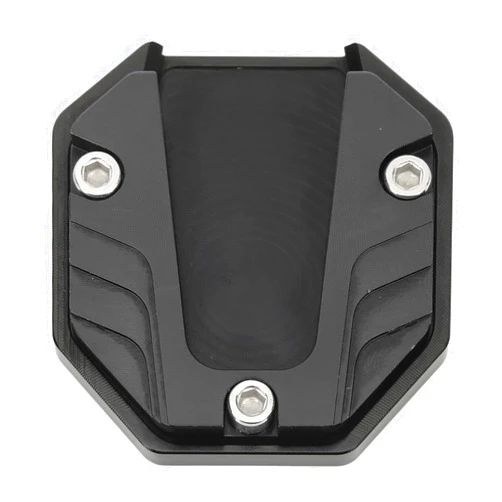 Keenso Motorcycle Side Stand Plate Pad, High Strength Kickstand Support Accessory (Black)-Motorcycle Extension