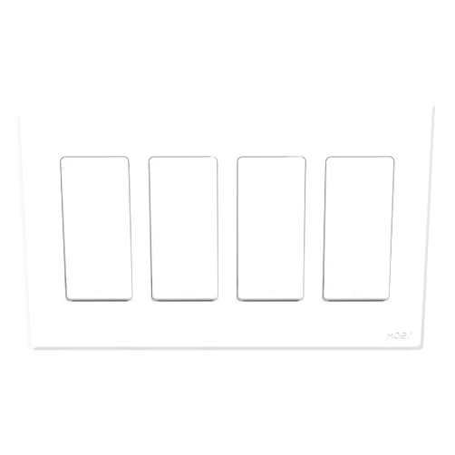 MOES Smart 3 Way/Single Pole Light Switch, 2.4GHz WiFi Smart Wall Switch, Needs Neutral Wire, Smart Life/TUYA APP Control, Timer and Schedule, Voice Control with Alexa/Google Home, White 4 Gang