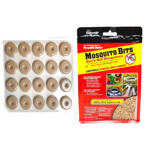 Summit…responsible solutions 155 Summit 100 Count Mosquito Dunk, Natural & 116-12 Quick Kill Mosquito Bits, 8-Ounce