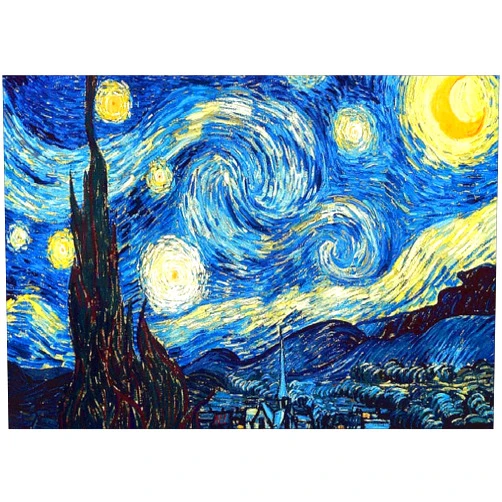 VeGuude Large Diamond Painting Kits for Adults, Van Gogh Starry Night 5D Diamond Art Kits for Beginner DIY Full Drill Diamonds Dots Crystal Craft Kits for Home Wall Decor Gifts[16x19in]