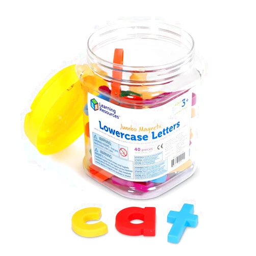 Learning Resources Jumbo Magnetic Lowercase Letters, Develops Letter and Color Recognition Skills, ABC for Kids, Alphabet, Educational Toys for Toddlers, Set of 40 Pieces, Ages 3+