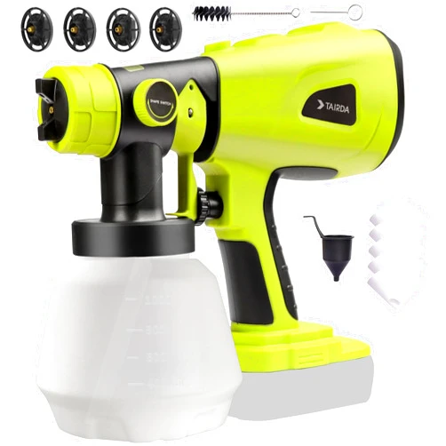 TAIRDA Cordless Paint Sprayer Compatible for Ryobi 18v Battery (NO Battery), HVLP Electric Handheld Paint Sprayers with 1000ML Container, for House Furniture, Fence, Cabinets, Walls (Bare Tool)
