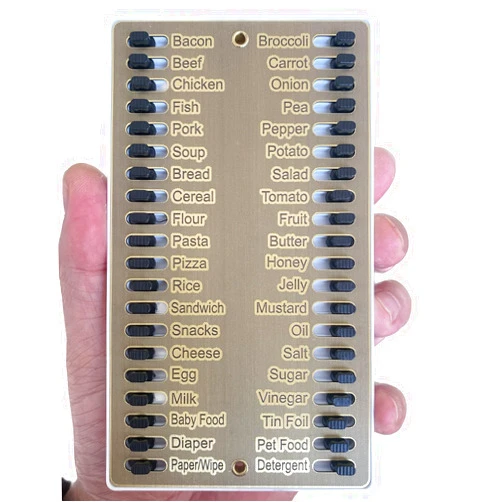 CrossROBBIN Metal Grocery List Reusable Shopping List Memory Reminder Board (Magnetic)