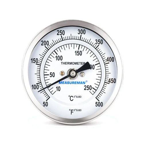 Measureman Fully Stainless Steel Bimetal Dial Thermometer, 3