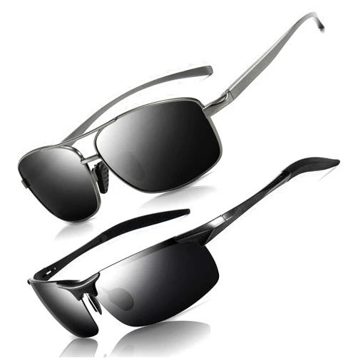 SUNGAIT Ultra Lightweight Rectangular Men’s Sunglasses and Sport Sunglasses Metal Frame