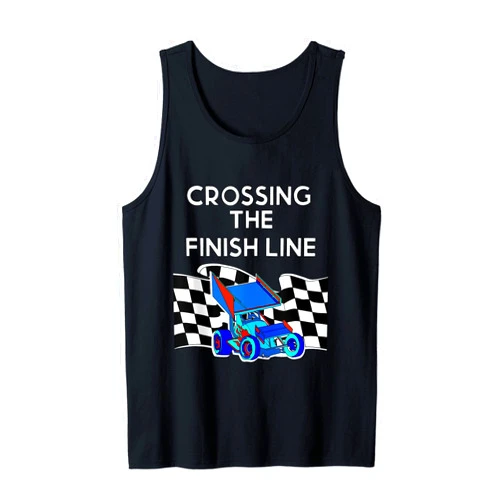 McGlone Motorsport Cross the finish line graduation dirt track sprint Tank Top