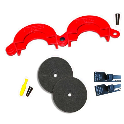 Generic Drum Lock Safety Clamp, Starter Kit, Red, Customizable Filter with Tear-Out Center