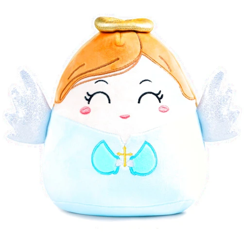 COSKINGLAND Angel Plush Angel Stuffed Animal - 8 Inches Angel Baptism Gifts Soft Pillow Cute Angel Plushies with Wings and Halo Christmas Birthday Holiday Plush Kids Boys Girls