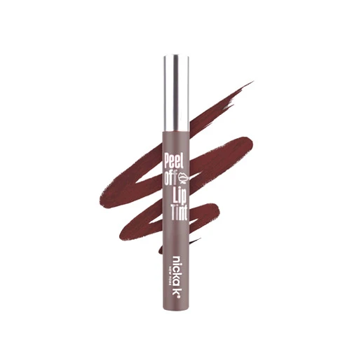 NICKA K NEW YORK Peel Off Lip Tint, Long-Lasting, High Impact Lip Color, Lip Liner, Full Lip Tint, Lightweight and Non-Sticky, Dries in Minutes to Reveal a Smooth Stain (Cocoa Crumble)