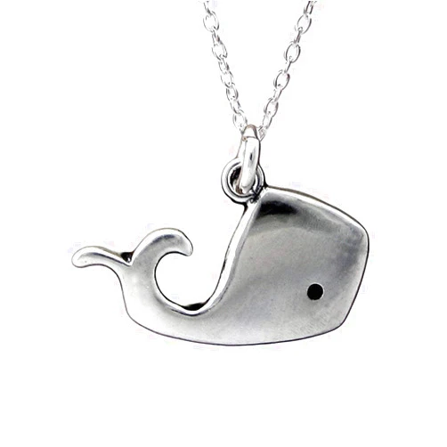 Mark Poulin Sterling Silver Whale Necklace on 16 18 20 Inch Adjustable Chain 925 Charm for Women and Girls