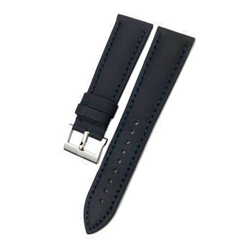 HOUCY 23mm Nylon Fiber Canvas Watch Strap Replacement for Blancpain Fifty Fathoms Black Strap Watch Bracelets