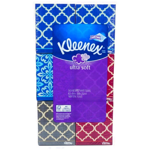 Kleenex Ultra Soft Tissues, 3-Ply, Pack of 6 Each 85 Count